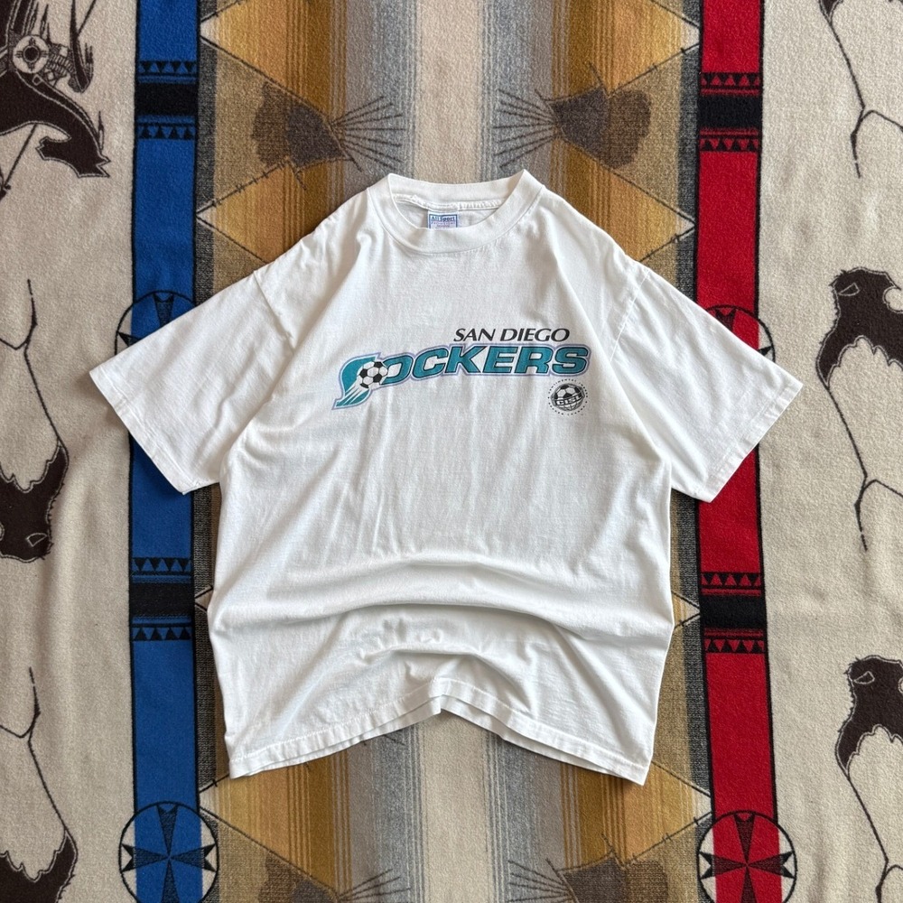 Vintage San Diego Sockers CISL Soccer T-Shirt All Sport Proweight White XL USA